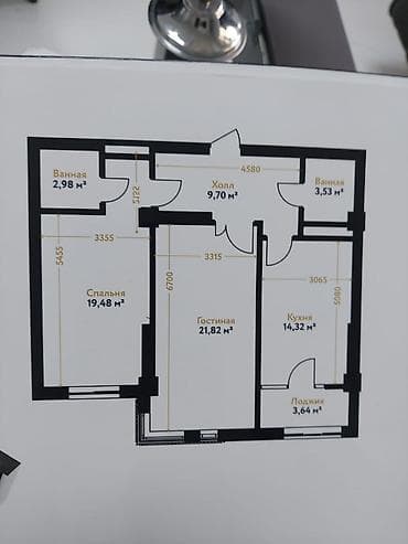 Продажа квартир: 2 комнаты, 75 м², Элитка, 9 этаж, Готовая ПСО (под самоотделку) — 3