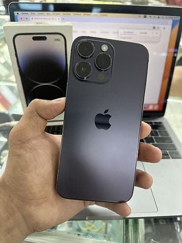 IPhone 14 Pro Max, Б/у, 256 ГБ, Deep Purple, Коробка, 95 % at lalafo.kg IPhone 14 Pro Max, Б/у, 256 ГБ, Deep Purple, Коробка, 95 %