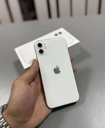 редми 12 с: IPhone 11, Б/у, 128 ГБ, Белый, Коробка, 100 % — 1
