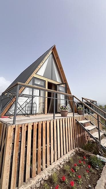 Кыймылсыз мүлк: Сдаётся стильный A-frame домик на Иссык-Куле — идеальный вариант для — 1