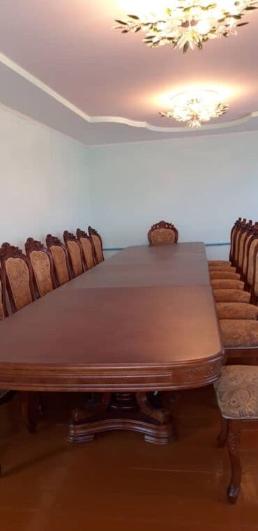 столы из нержавейки бу: Стол длина 5 метр. столду кичирейтсе болот. Стул 20 штук. Материал — 11