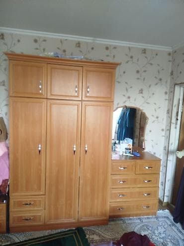 каракол мебел: Уктоочу бөлмө гарнитуру, Колдонулган, Шкаф, ДСП, түсү - Күрөң — 4