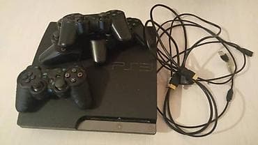 ps3 slim: Sony Playstation 3 slim. PS3. 160гб. 5 геймпада. внутри есть 6 игр — 4