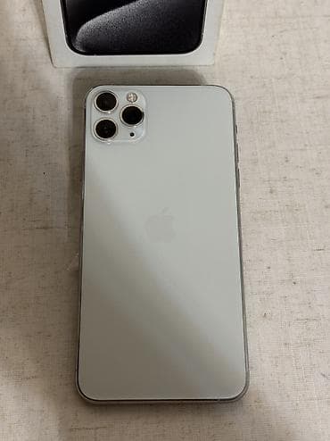 google pixel 9: IPhone 11 Pro Max, Б/у, 64 ГБ, White Titanium, Защитное стекло, Чехол, 75 % — 2