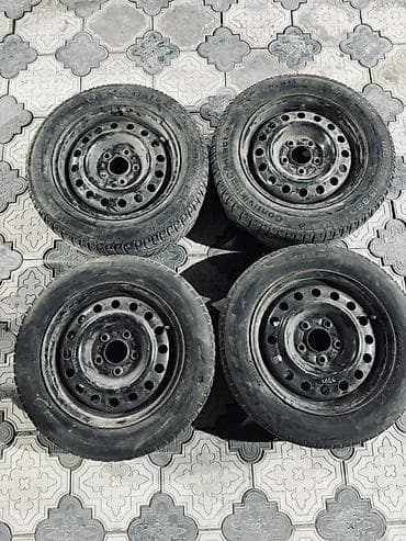 Колеса в сборе 185 / 65 / R 15, Зима, Б/у, Комплект, Легковые, Железные, отверстий - 5