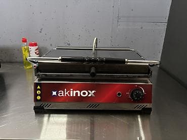 жарочный печка: Профессиональный контактный гриль Akinox (двухплитный, прижимной) - — 1