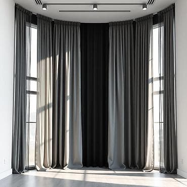 жалюзи на кухню: Комплект штор, Светонепроницаемая, Готовое изделие, Для зала — 1