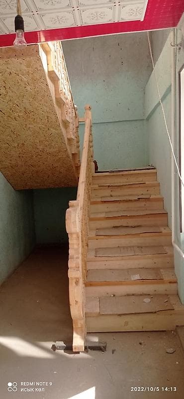 Лестница нольдон жасайм темир угольниктен карказ токуп соснадан тепкич — 2