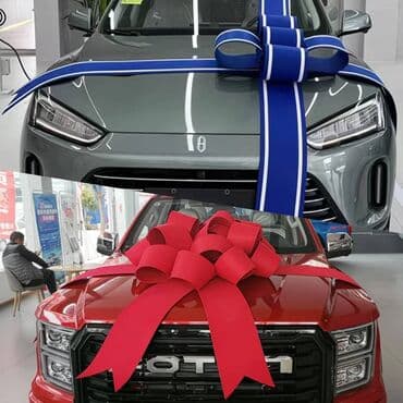 Большие праздничные банты для автомобилей - Яркие красные банты для