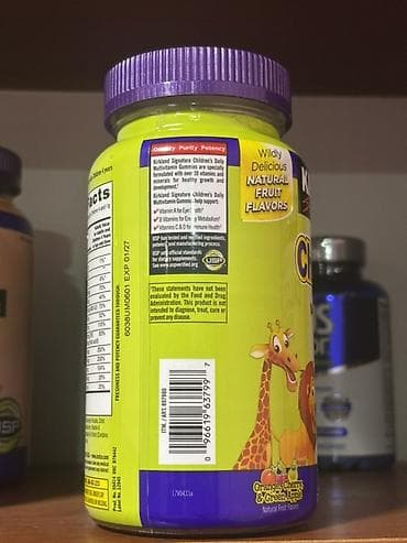 ретро вещи: Комплекс витаминов, Для укрепления иммунитета, Kirkland Signature, Для детей, США, Жевательные мармеладки, Новый — 3