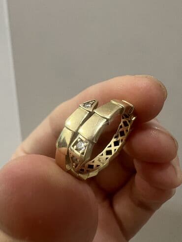 Кольца: Кольцо, Проба 585, Женские, Циркон, Б/у — 4