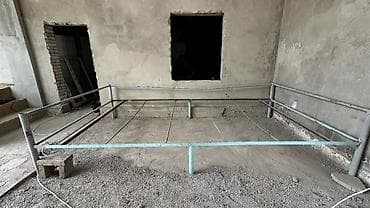 кровать двухъярусная с диваном: Двуспальная кровать, Б/у, Каркас без матраса, длина - 382 см — 2