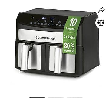 tx3 mini: Аэрогриль (фритюрница с горячим воздухом) GOURMETmaxx с двумя — 1