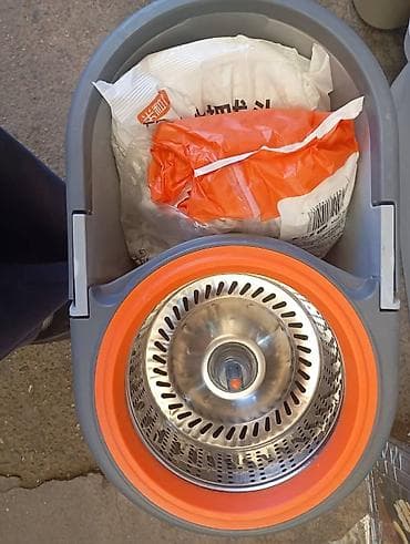 ведро для мытья полов: Швабра с ведром и центрифугой (spin-mop) - Комплект: пластиковое — 5