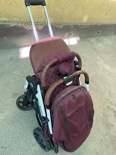 детская коляска viki: Коляска, цвет - Фиолетовый, Б/у — 4