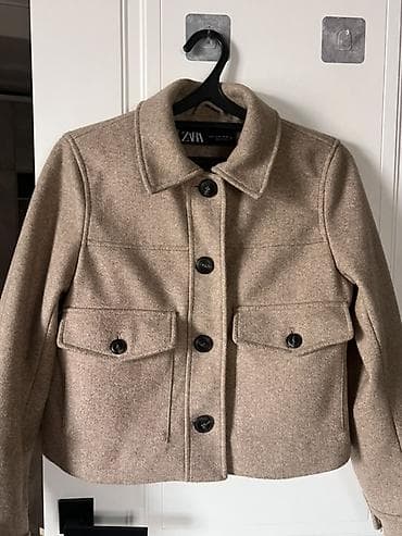 форма сварочный: Укороченное шерстяное пальто-куртка ZARA в хорошем состоянии — 10