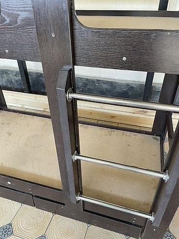 кровати двухъярусные: Двухъярусная детская кровать, ЛДСП, цвет - Коричневый — 3