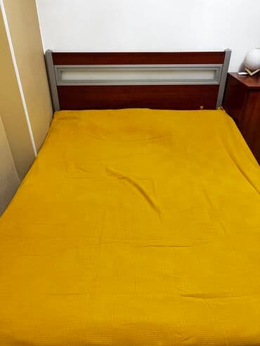 Терезелер жана комплектөөчүлөр: Уктоочу бөлмө гарнитуру, Колдонулган, Эки кишилик керебет, Шкаф, Комод, Жыгач, Өзү алып кетүү, түсү - Күрөң — 2