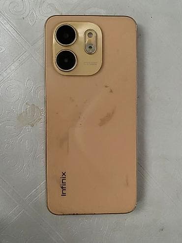 микрофон ош: Infinix Smart 9 HD, Колдонулган, 128 ГБ, түсү - Алтын, 2 SIM — 2