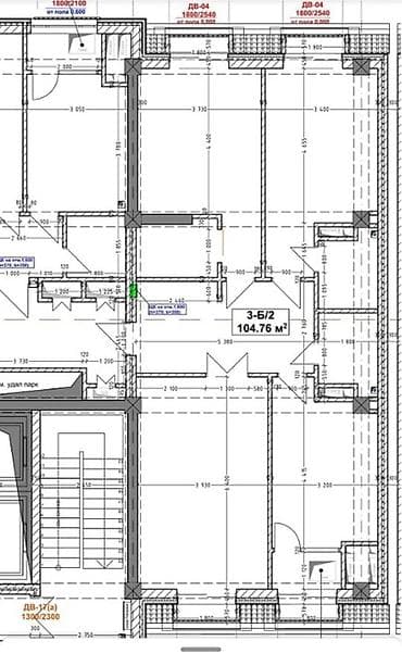 квариры: 3 комнаты, 17 м², Асанбай мкр Элитка, 15 этаж, ПСО (под самоотделку) — 2