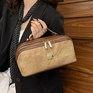 Кол сааттар: Косметика салчу баштык, Материалы: Эко булгаары, Аялдарга, Жаңы — 4