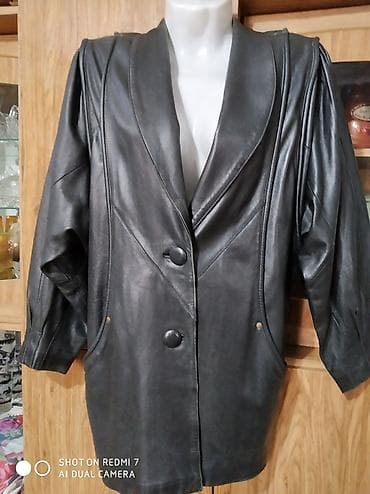 second hand: Продаю: 1. Плащ-пальто кожаное, с песцовым воротником, состояние — 3