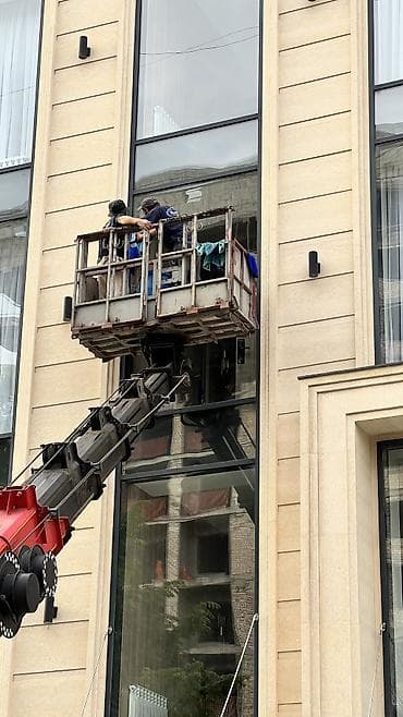 мокрый фасад: Уборка территории, Мойка фасада — 8