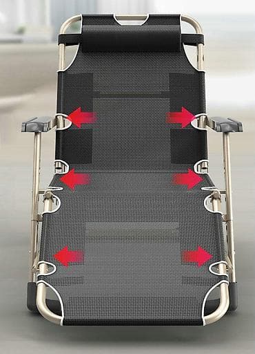 Походные складные стулья: Походный складной стул, Другой материал, цвет - Черный — 10