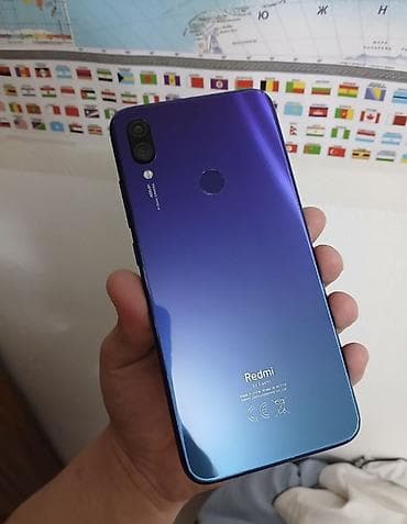 Redmi, Redmi Note 7, Б/у, 64 ГБ, цвет - Синий, 2 SIM — 2