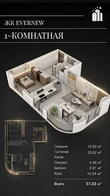 Недвижимость: 3 комнаты, 111 м², Элитка — 4