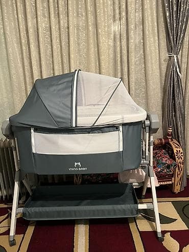 коляска с люлькой: Детская коляска с люлькой + прикроватная колыбель Коляска: - Модуль — 4