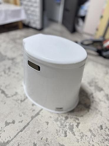 туалет фай: Портативный биотуалет (туалет-ведро) с крышкой - Компактная овальная — 1