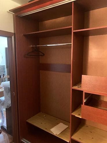 мебели буу: Шкаф-купе из ЛДСП в тёплом оттенке «махагон»/орех. - Две раздвижные — 2