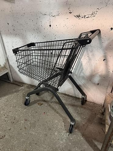 Торговая тележка для магазина/склада - Компактная корзина из