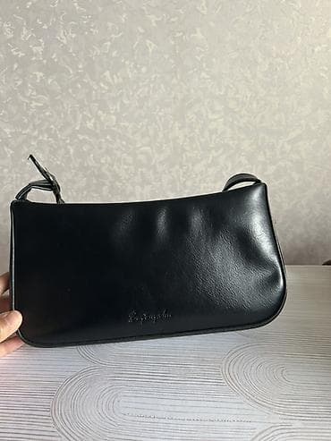 apple wallet: Сумка через плечо (кроссбоди), чёрная - Материал: гладкая — 2
