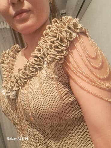 платье с пайетками большого размера: Вечернее платье, Классическое, Длинная модель, Без рукавов, M — 2