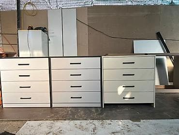 Комод для одежды, Без зеркала, Другой материал, цвет - Белый