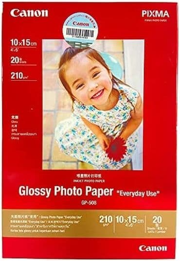 наклейки для ноутбуков: Фотобумага CANON оригинал 10х15см /20 листов/плотность 210гр/м2 — 1