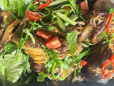 Продукты питания: Запечённая баранья голова и мясные части (сарыч, щеки, шея, рёбра) — — 1