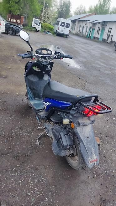 Мототехника: Скутер Duke 50/125 (Китай) — городской двухфанарный “косоглаз” в синем — 4
