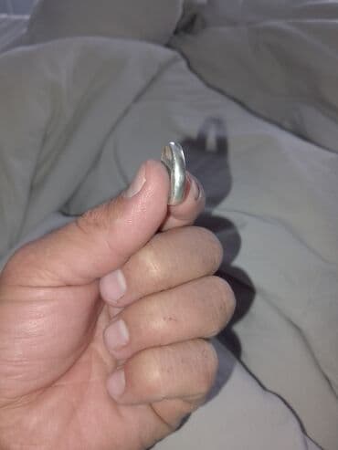 чёрное кольцо из вольфрама: Серебряное кольцо-классика - Материал: металл серебристого цвета — 1