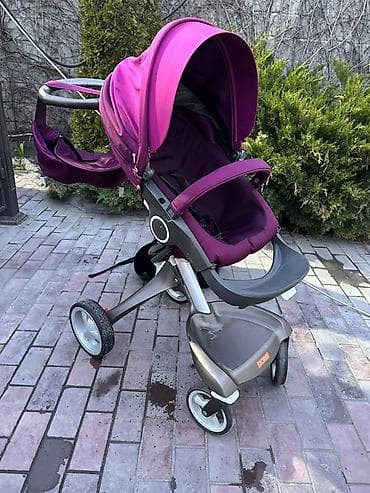 Коляски: Коляска, Stokke, цвет - Фиолетовый, Б/у — 1