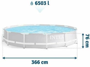 Спорт и отдых: 366/76см. Intex 26712 Каркасный бассейн Prism Frame 6503л — 4