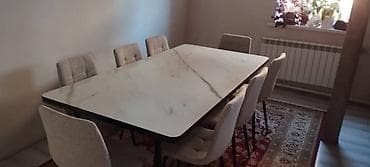 acne studios: Комплект столов и стульев на заказ, Для кухни, Прямоугольный — 9