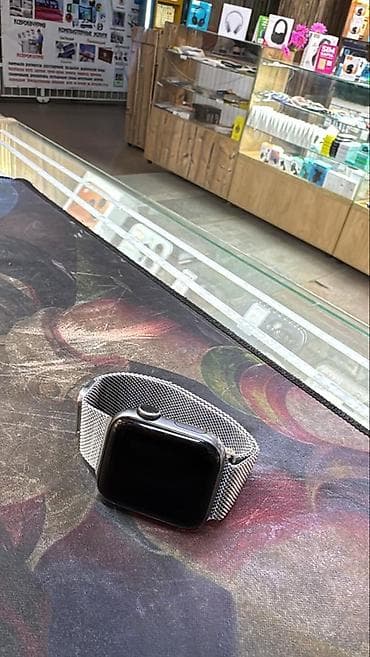 Башка акылдуу сааттар: Смарт‑часы в стиле Apple Watch 4 поколении с металлическим миланским — 4