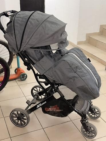 Прогулочная коляска Skillmax, серого цвета - Легкая складная