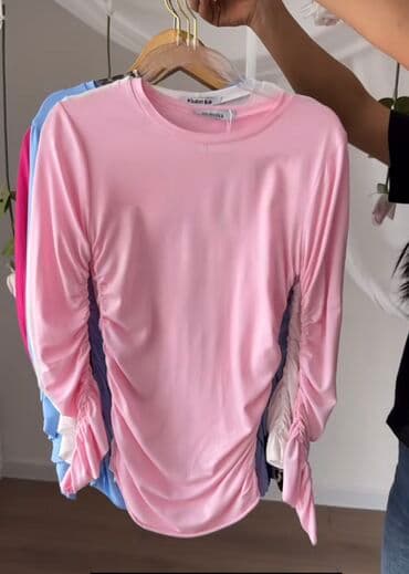 Лонгслив, цвет - Розовый, Made in KG, M