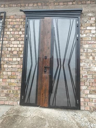 шарниры для дверей: Двери для домов и квартир, Металлическая, Двухстворчатая, цвет - Черный — 8