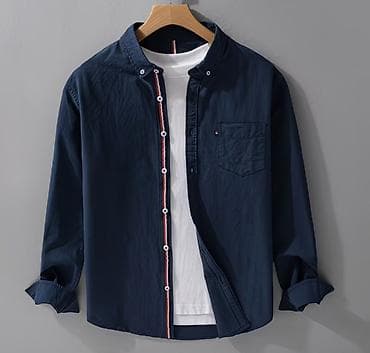Рубашки: Мужская рубашка с длинным рукавом и воротником button-down — 2