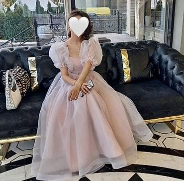 платье от дизайнера: Вечернее платье, А-силуэт, Длинная модель, Шифон, С рукавами, Стразы, С пайетками, Стандарт — 6